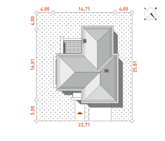 Схема расположения на участке дома Уникальный 2