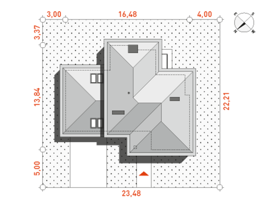 Схема расположения дома на участке Манерный 2