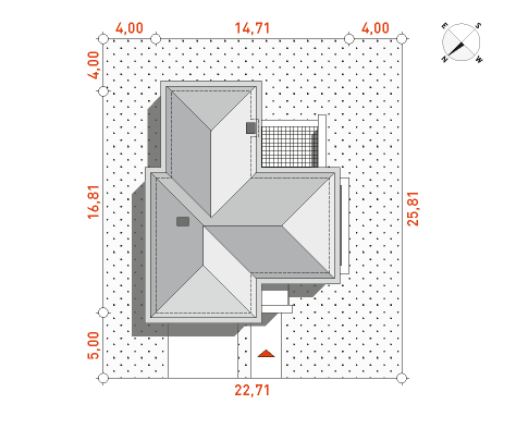 Схема расположения на участке дома Уникальный 2